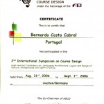 Participation Certificate FEI Symposium on Course Design